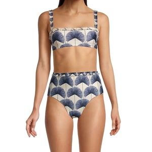 NWT Aqua by Aqua Bendita Nopal Palma Mangle Noche Plant Bikini (L top/M bottom)